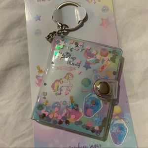 Pastel Unicorn Keychain Mini Notebook